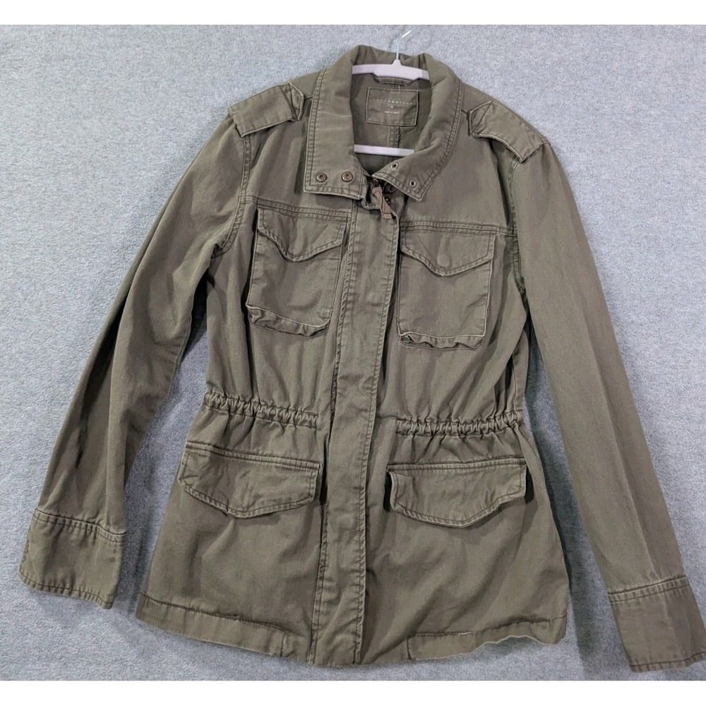 Aeropostale Women's M Olive Green Military Utility‎ Jacket Cotton Field Coat